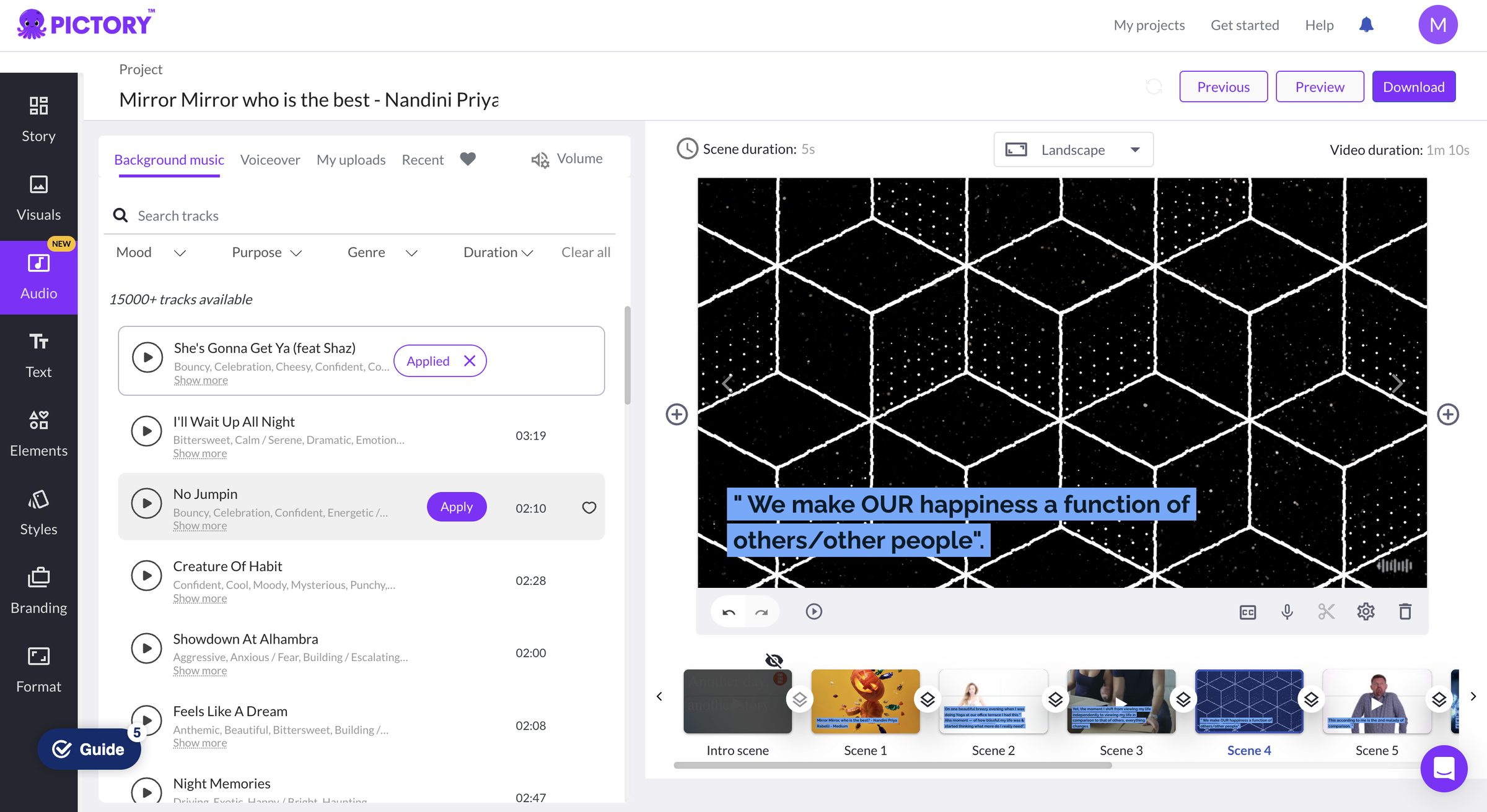 AI-powered video creation and editing — project visual
