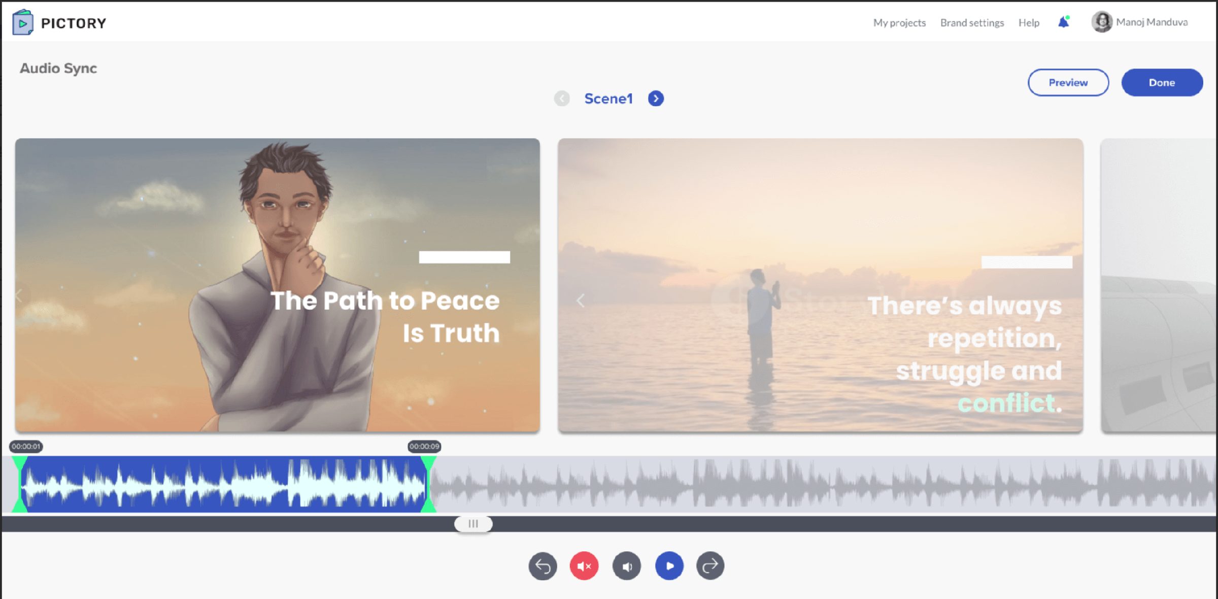 AI-powered video creation and editing — project visual