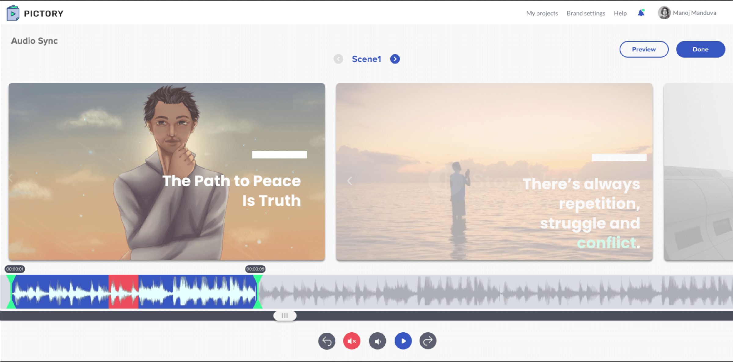 AI-powered video creation and editing — project visual