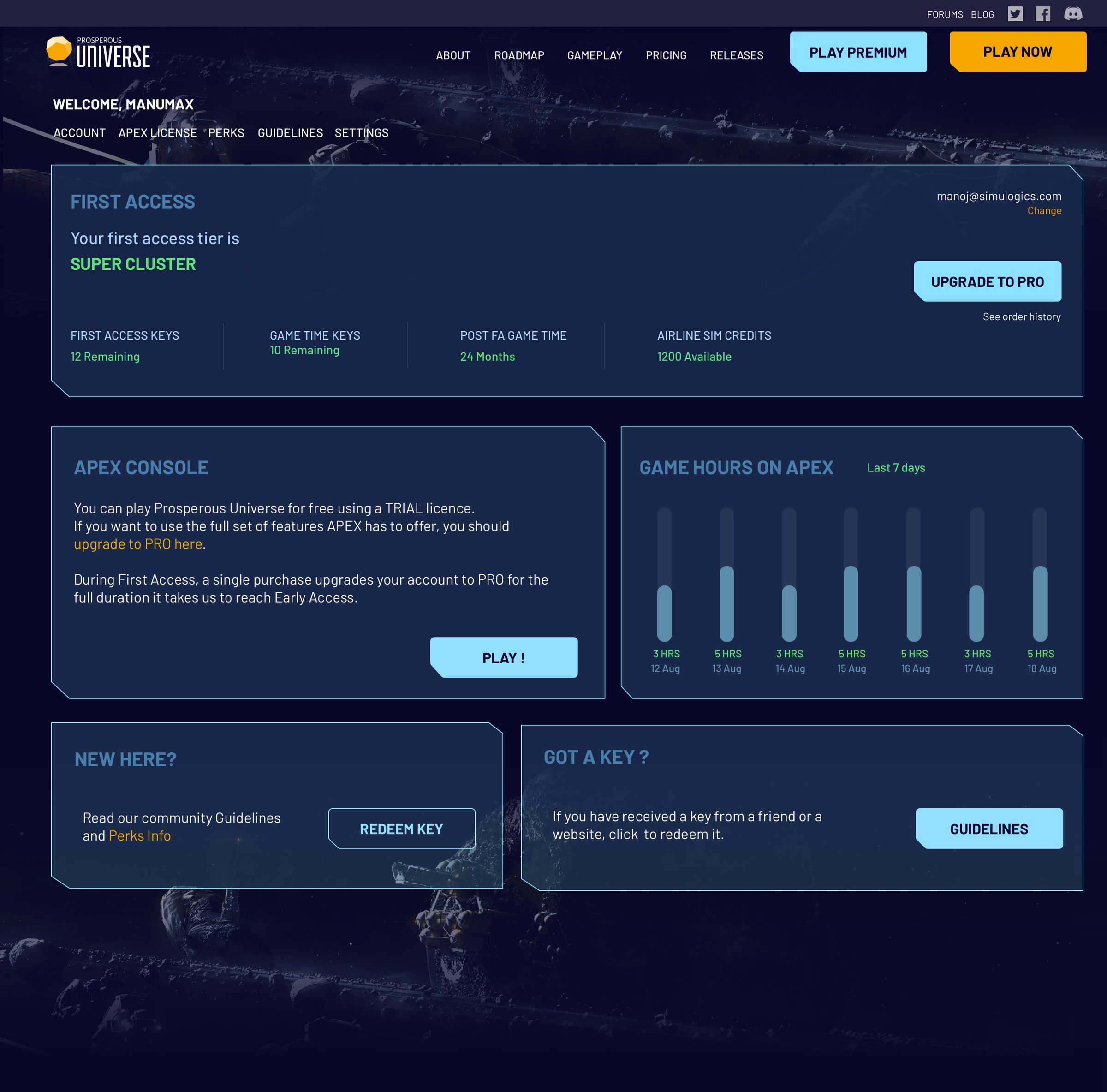 Prosperous Universe — project visual